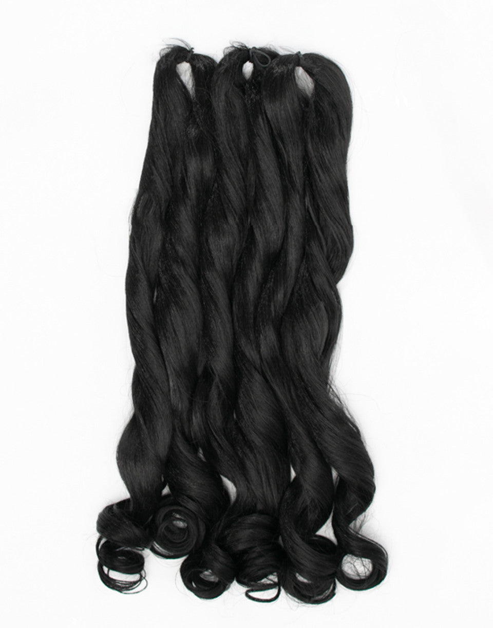FRENCH CURL Hair Extensions Color 1B For Braiding - FEME SYN URBAN BRAID