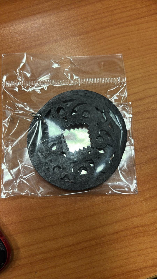 Elegant Pair of African Earrings Black 7.5g